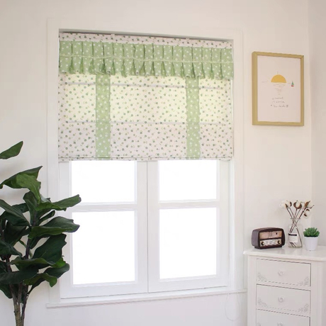Manual Roller Up Curtains Roman Blinds