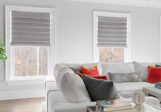 Flat Roman Shades for Living Room