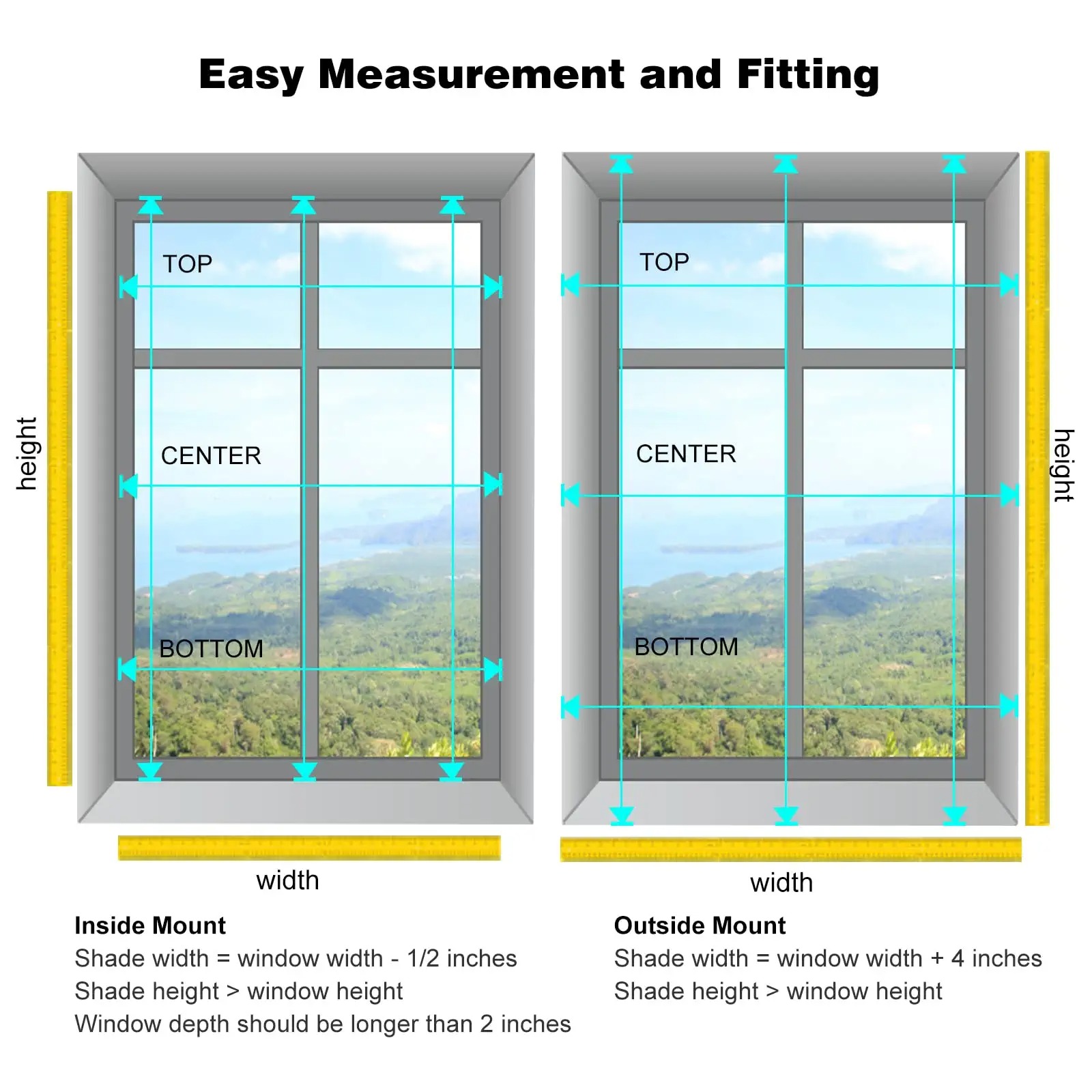 How To Measure Your Custom Cordless Cellular Shades for windows