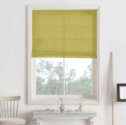 34 Inch Light Filtering Roman Curtains Cordless