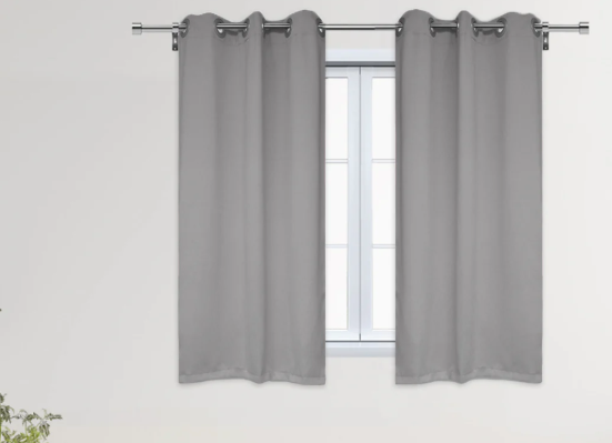 52 x 63 blackout light grey curtain 2 panels