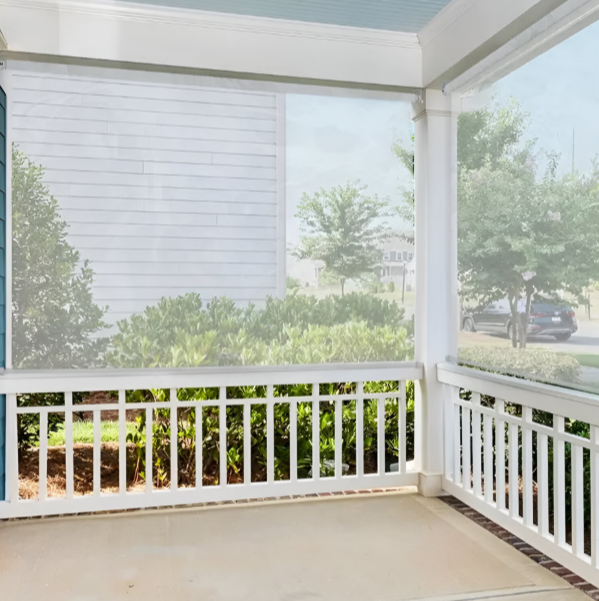 10' X 8' all-weather exterior clear pvc roll up sun shade